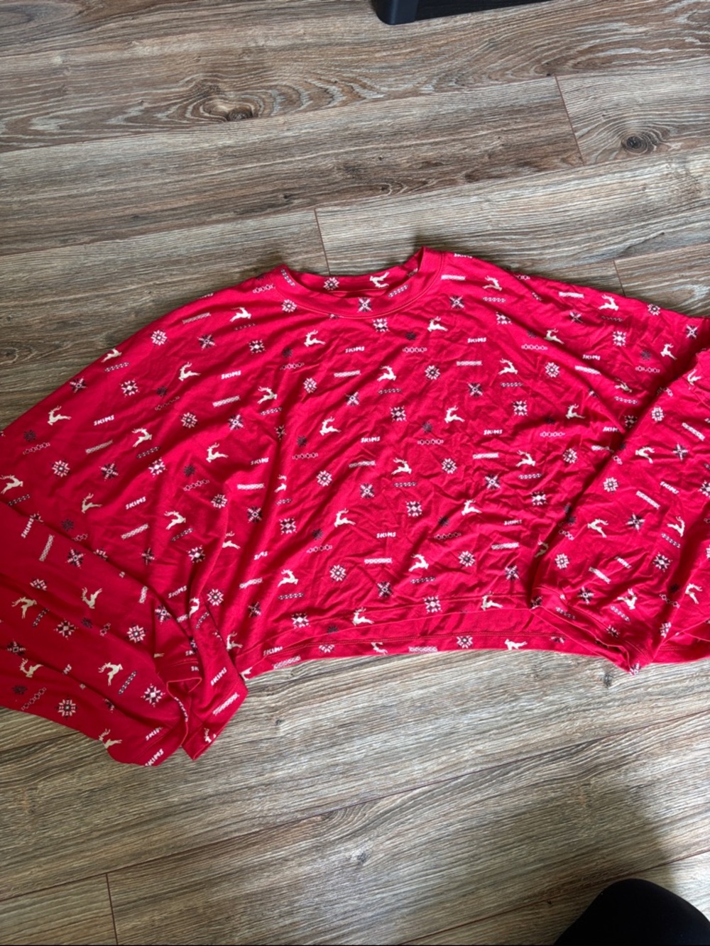 Skims holiday oversized PJ top